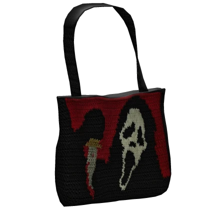 👻3.0 Y2K Halloween Ghost Face Crochet Tote Bag👻