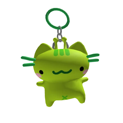 Silly Alien Cat Keychain