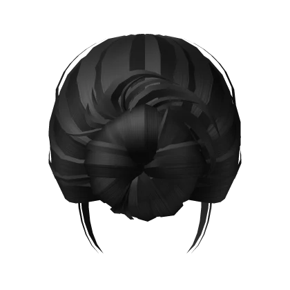 low messy bun in black