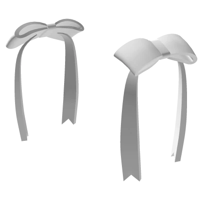 ♡ Dainty White Shoulder Ribbons