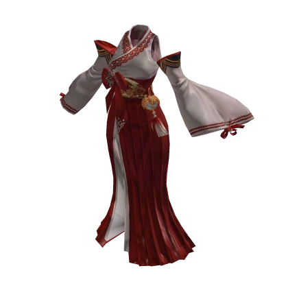 ✨Fantasy Miko Shrine Maiden Kimono Costume- Ruby