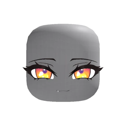 Chibi Cute Snaggle Tooth Cat Face - Orange