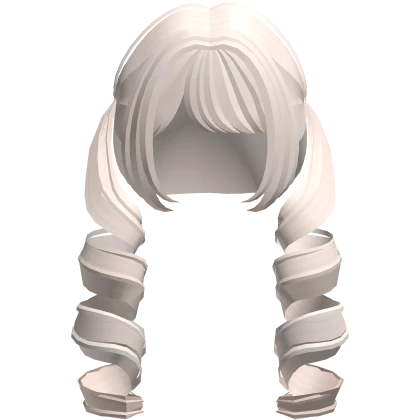 ♡ : blonde kawaii low curly long doll pigtails