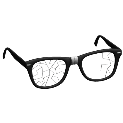 Black Broken Nerd Glasses