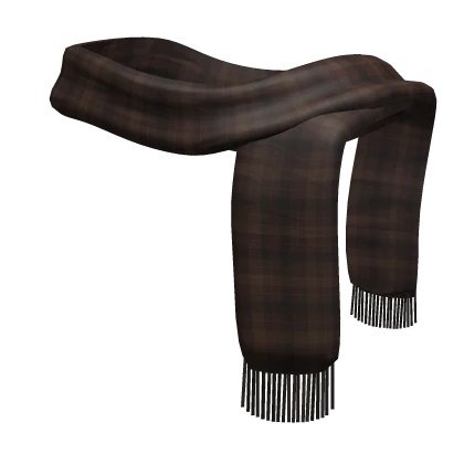 Brown Plaid Winter Scarf