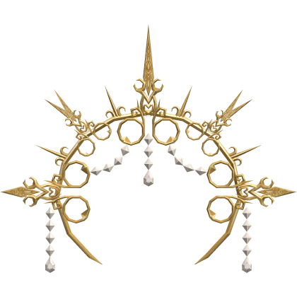 Royal Gold and White Scissor Headpiece