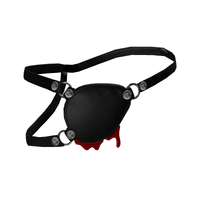 black drip leather eyepatch