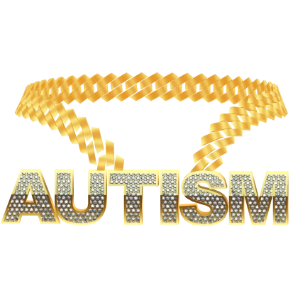 gold autism chain necklace
