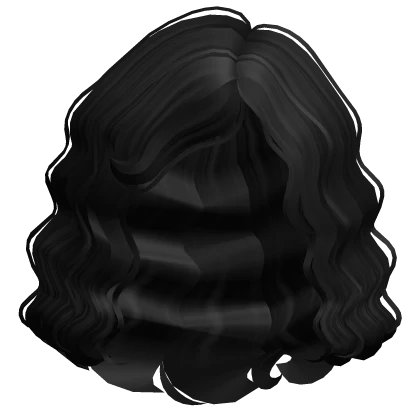 Short Cute Lush Curly Bob Hair (Black)