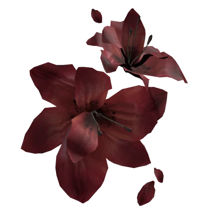 Red Floral Flowers Covering Face Eye y2k trendy