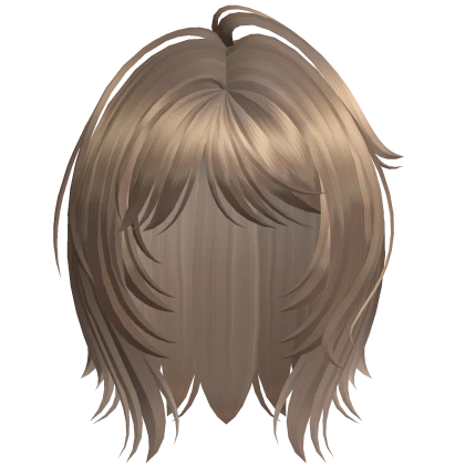 messy layered anime bob (brown blonde angel ring)