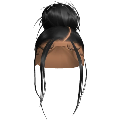 Cute Messy Slick back bun [black]