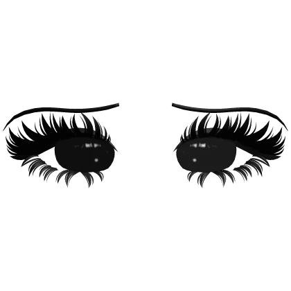 ✩ soft fluffy girly anime lashes in black