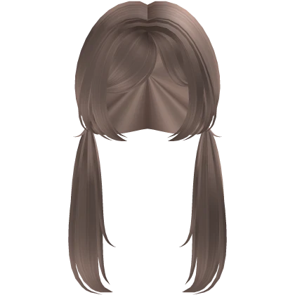  ♡ cute long anime pigtails brown moe