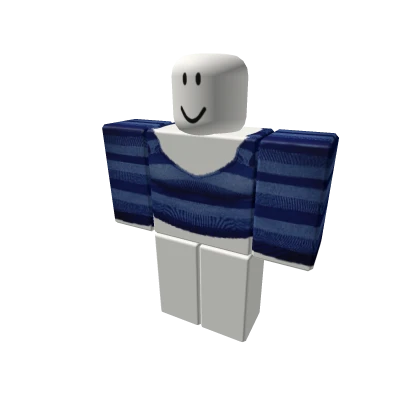 blue v neck stripe knit jumper