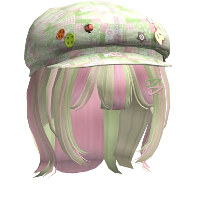 ♡ Matcha Strawberry Hair & Igari Floral Beret