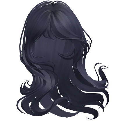 ♡ Windy Flowing Celestial Hair in Dark Blue