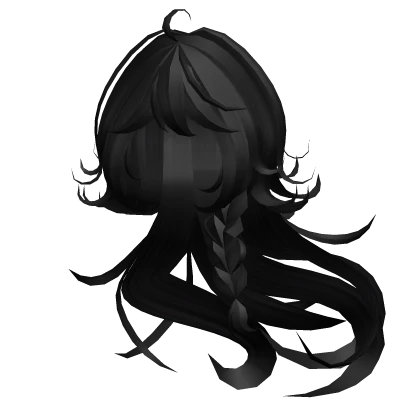 Long Magical Jellyfish Anime Hair in Black