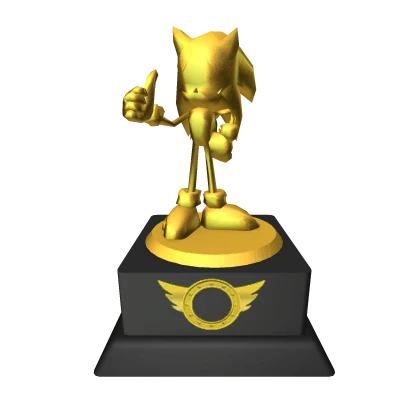 Golden Sonic Shoulder Statue