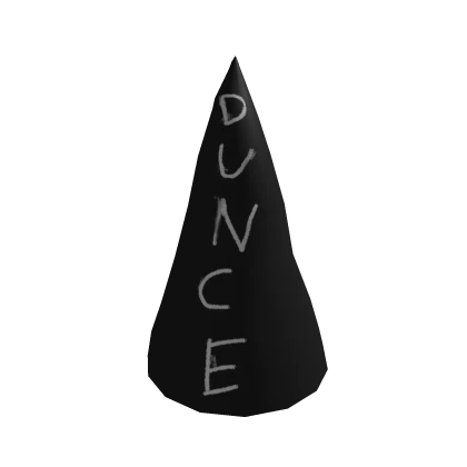DUNCE bad sport hat black