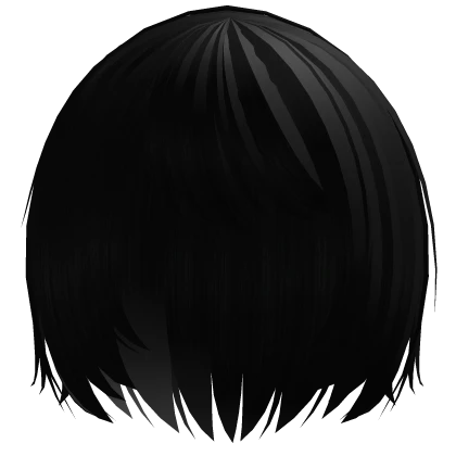 wispy emo anime bob short haircut black