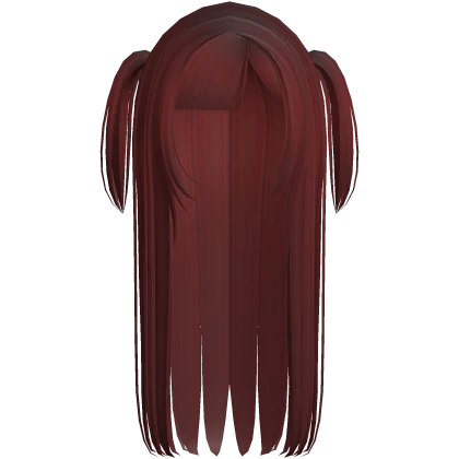 ☆ soft straight lush hair with pigtails red