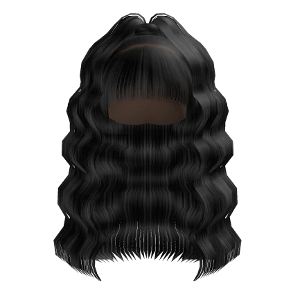 ⚜️• Crimped Half Up W/ Bangs (Black)