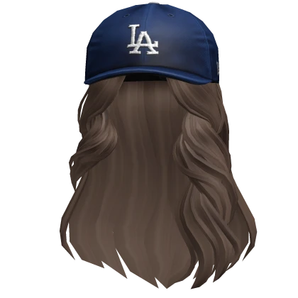 Official LA Dodgers MLB Cap Brown Wavy Hair