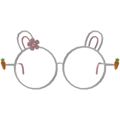 Cute White Bunny Glasses