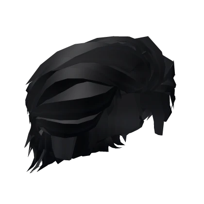 Black Messy Slickback Hair