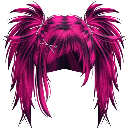 🖤 vkei gyaru horror scene pigtails hot pink black