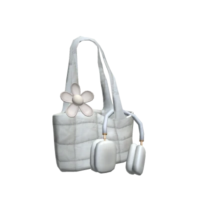 Puffy Tote Bag & Headphones