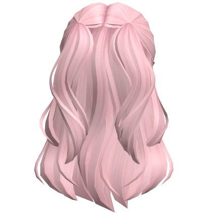 Flowy Half Up Hair (Pink)