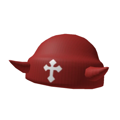 Red Tiny Horns Beanie