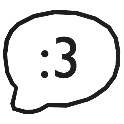 3D Effect - :3 Speech Bubble