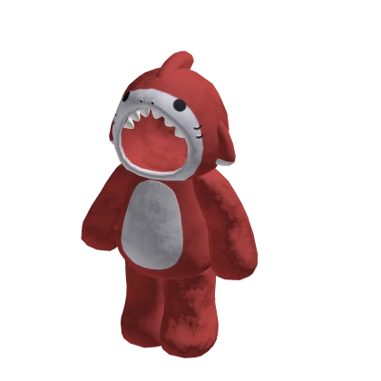 🍀Cute Shark Plushie Onesie (Red)