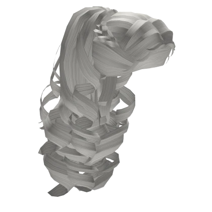 White Curled Ponytail of the Late Queen