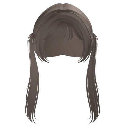♡ silky kawaii y2k ethereal pigtails in milk tea