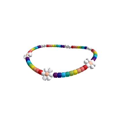 Rainbow Beads Flower Necklace (3.0)