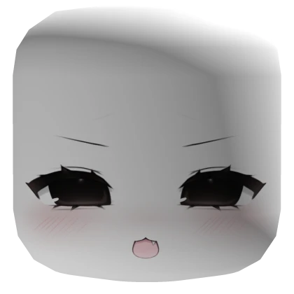 kawaii chibi smug foxy eyes face mask