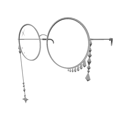 1.0 Silver Round Jewelled Glasses