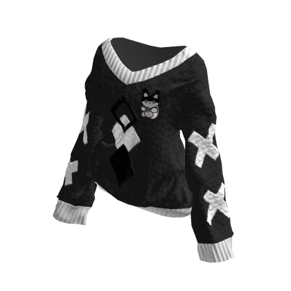 Black Kuromi Knit Sweater