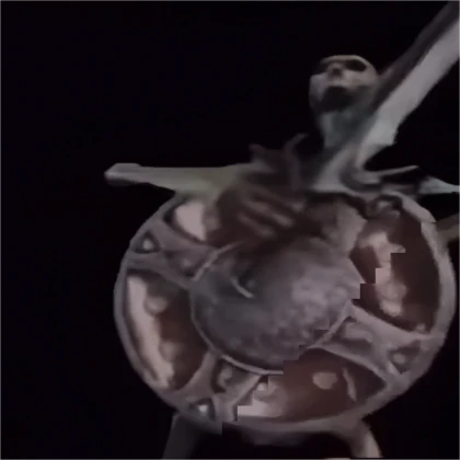 Yelling Skeleton Banging Shield [Animated]