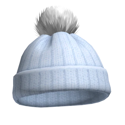 Blue Essential Winter Bobble Hat