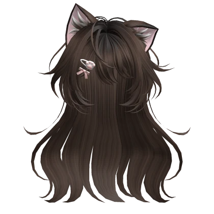 Brown Anime Cat Hair