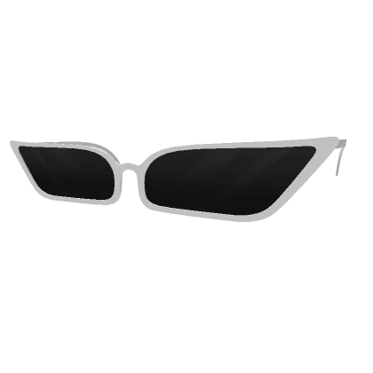 Sharp Cateye Glasses White