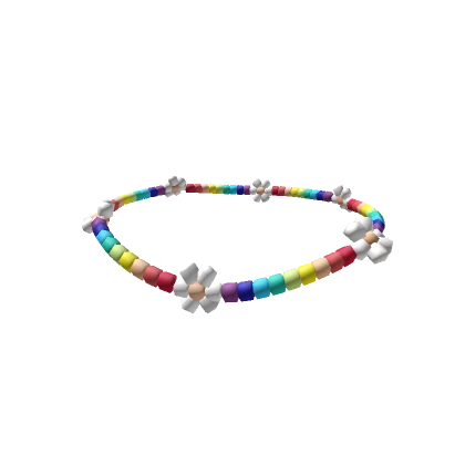 Rainbow Beads Flower Necklace (1.0)