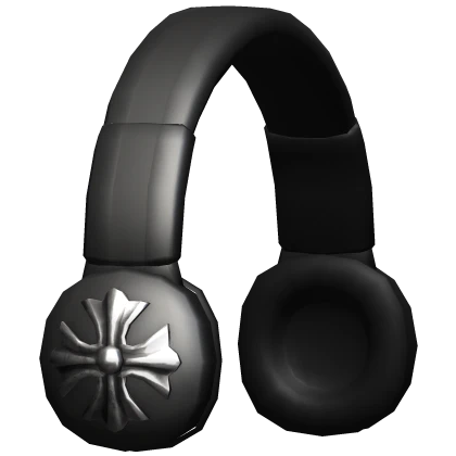 Trendy Black Chrome Headphones