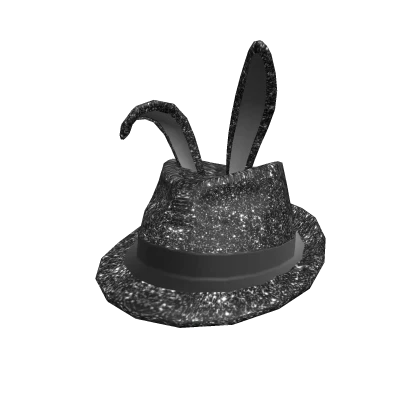 Black Speckle Bunny Ear Fedora V1