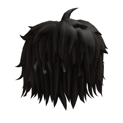 brown messy punk scene anime emo long hair